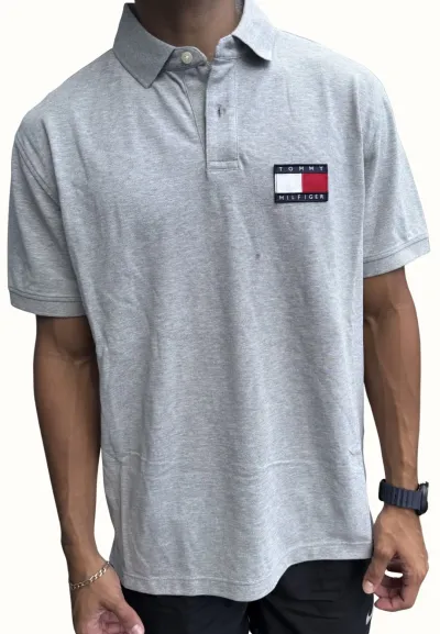 Tommy Hilfiger Bandera Polo Gris