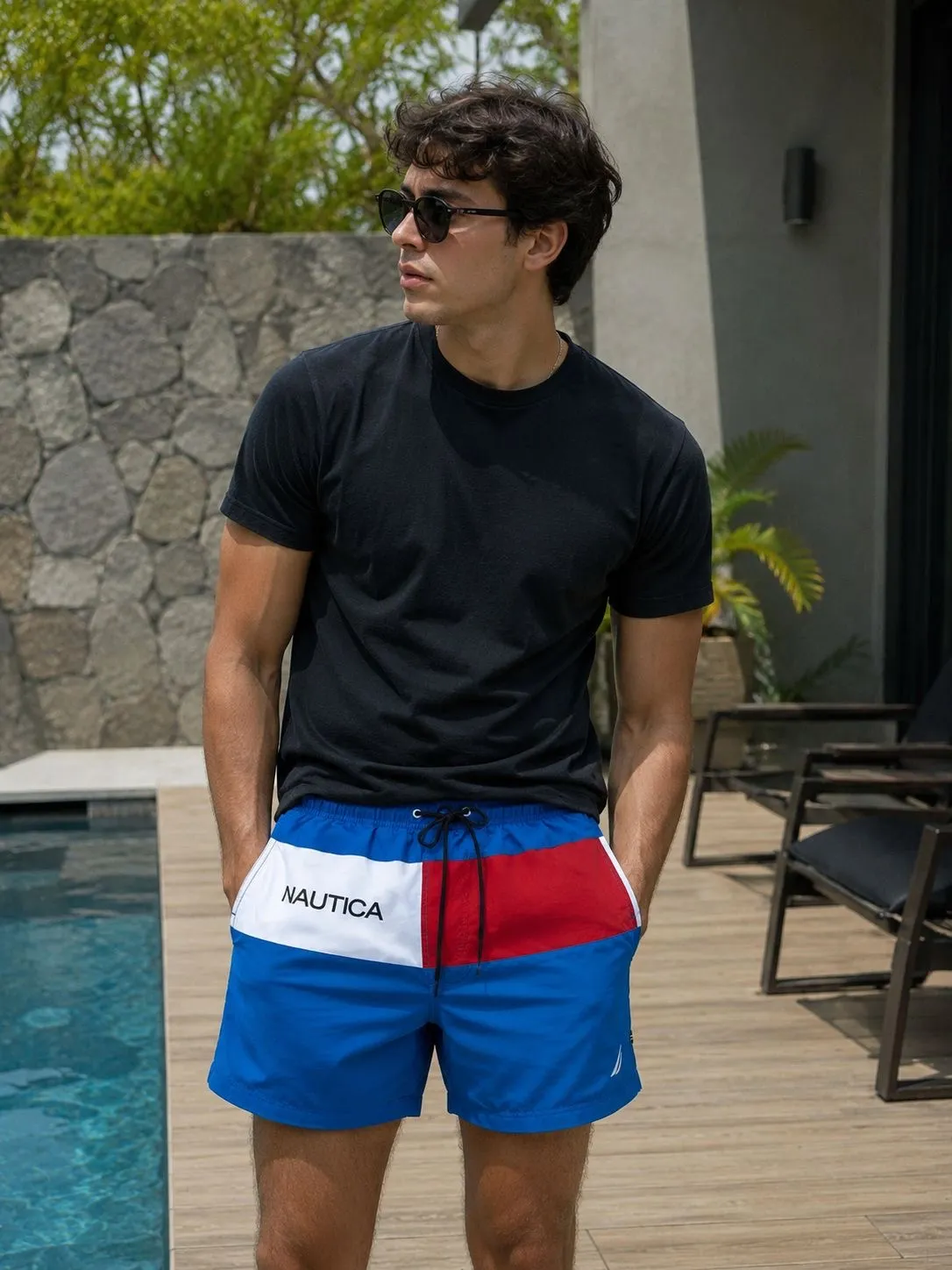 Nautica Azul Short Playero