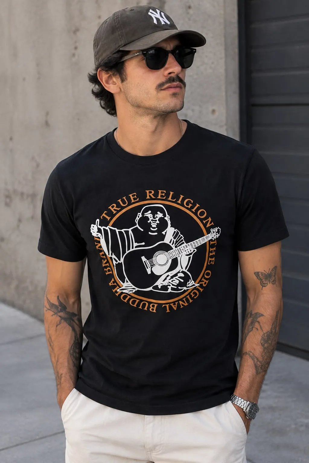 True Religion Budda Negra Naranja