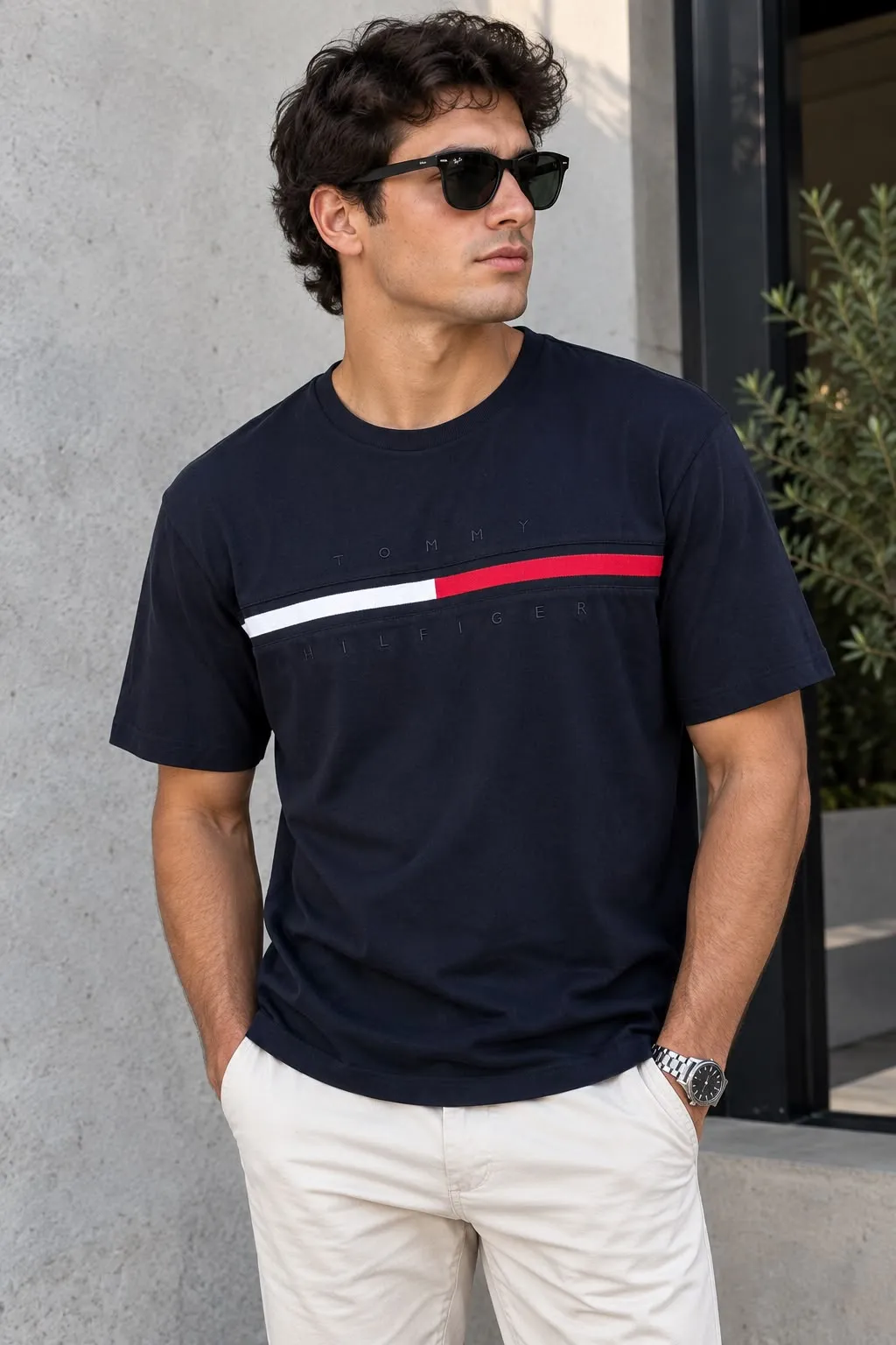 Tommy Hilfiger Bandera Tejido Monograma