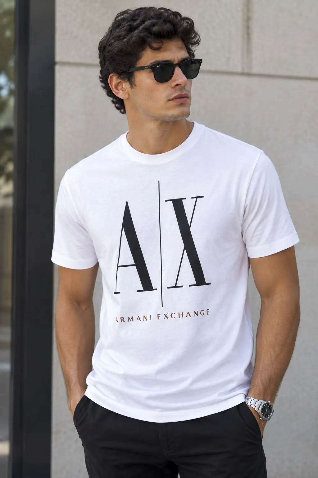 Armani Exchange Blanca AX Monograma